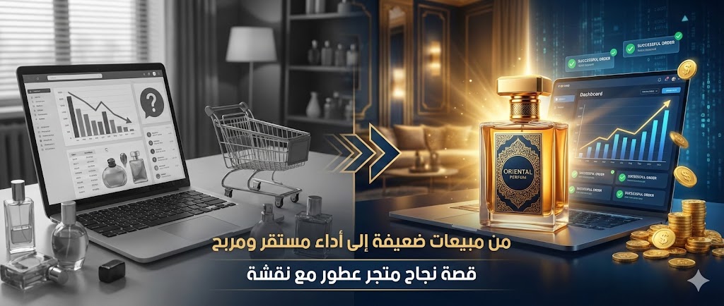 رفع مبيعات متجر عطور خلال 45 يوم بدون حرق ميزانية